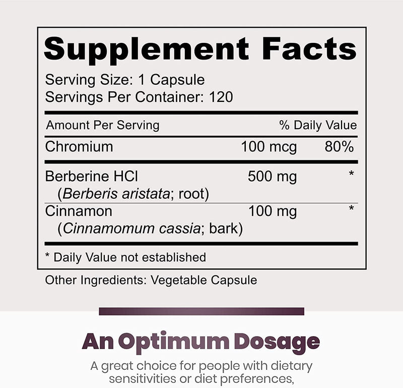 Simply Natures Pure Berberine HCl 500mg – 120 Capsules (Pack of 2) | Cardiovascular & GI Support