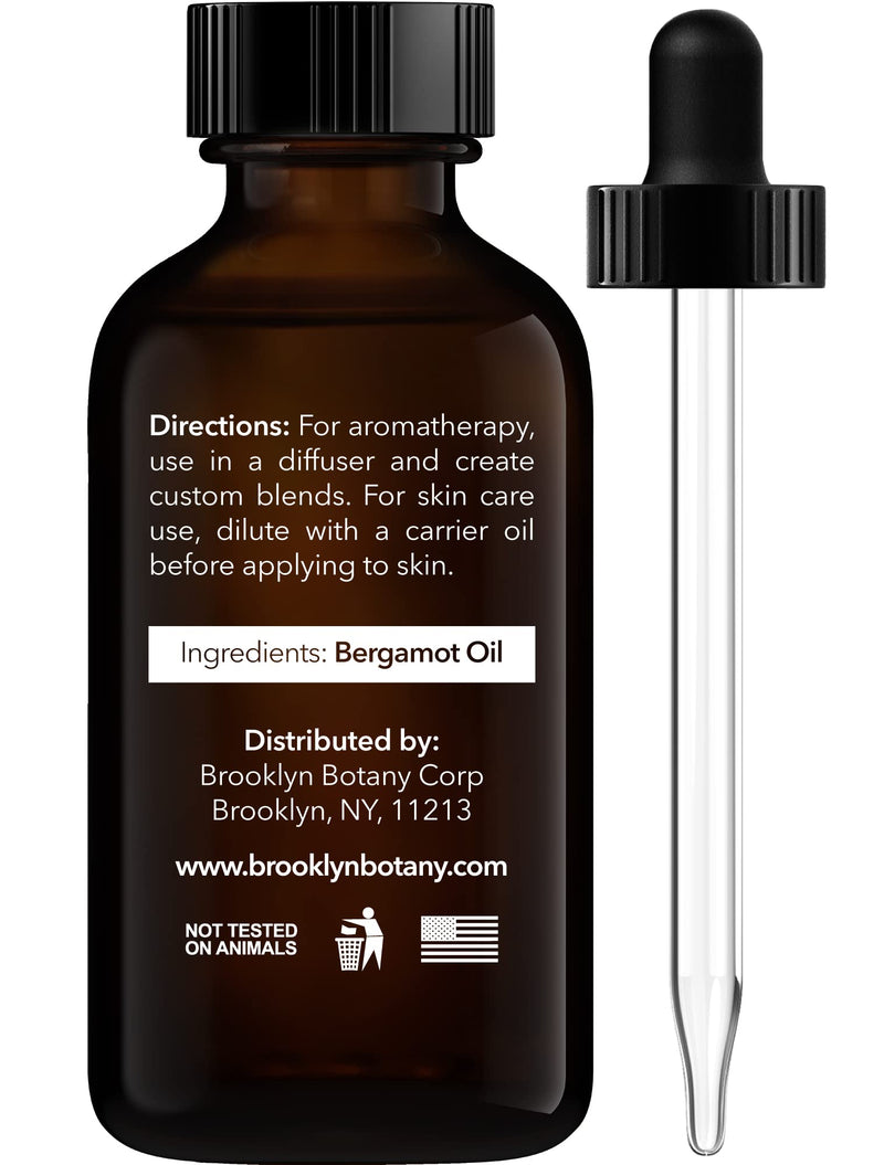 Brooklyn Botany Bergamot Essential Oil - 100% Pure & Premium Grade - 1 Fl Oz