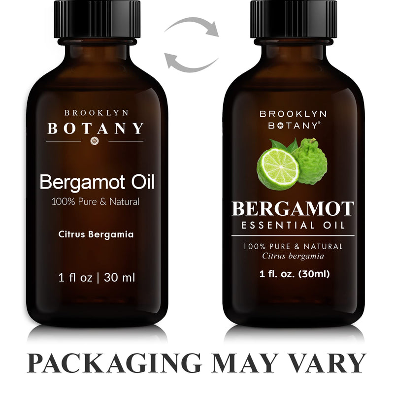 Brooklyn Botany Bergamot Essential Oil - 100% Pure & Premium Grade - 1 Fl Oz