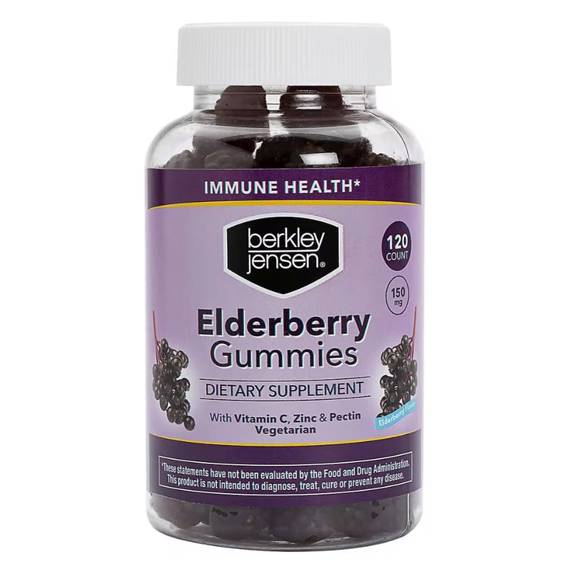 Berkley Jensen Elderberry Gummies with Vitamin C & Zinc, 120 ct / 150 mg
