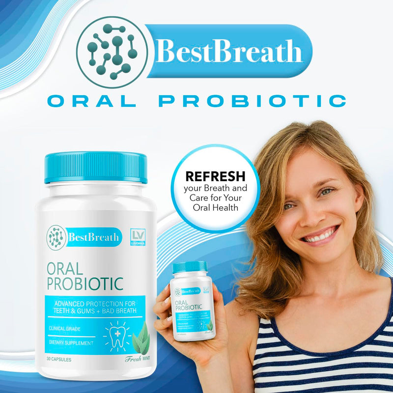 2 Pack - Best Breath - Best Breath Oral Probiotic, Best Breath Probiotic, Best Breath Pills, BestBreath, Best Breathe 60 Capsules for 2 Months, Best Breath Oral Probiotics for Mounth Bad Breath.