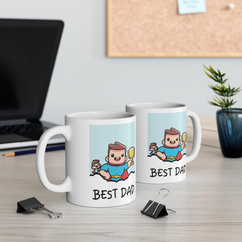 Father’s Day Mug – Best Dad Superhero Design