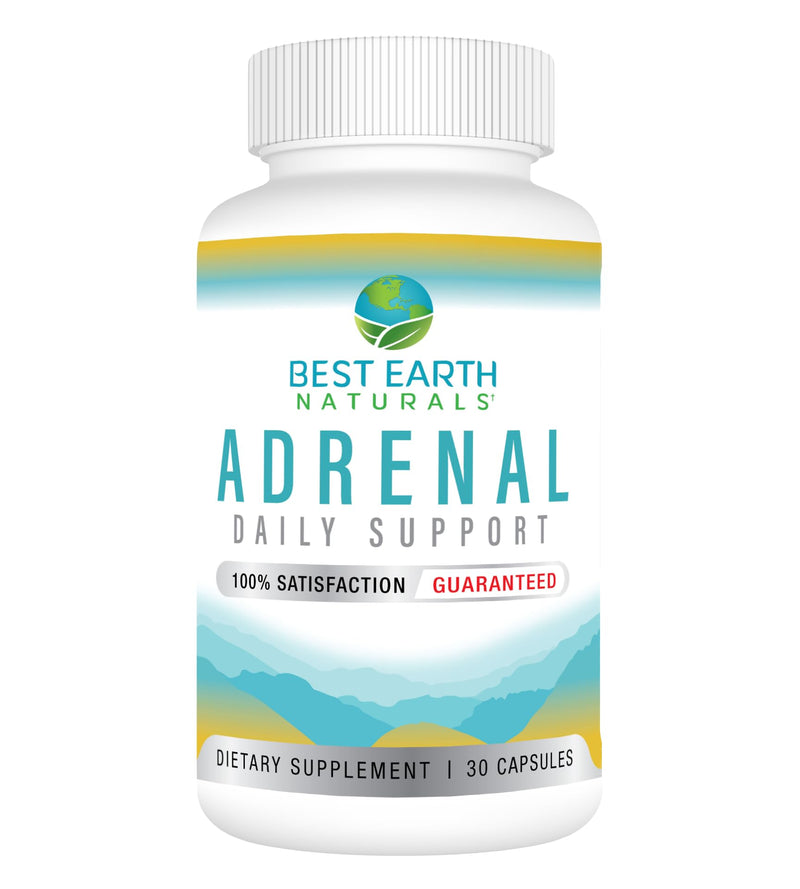Best Earth Naturals Adrenal Support for Adults – Holy Basil, B Vitamins, L-Tyrosine, Rhodiola Rosea, Ashwagandha