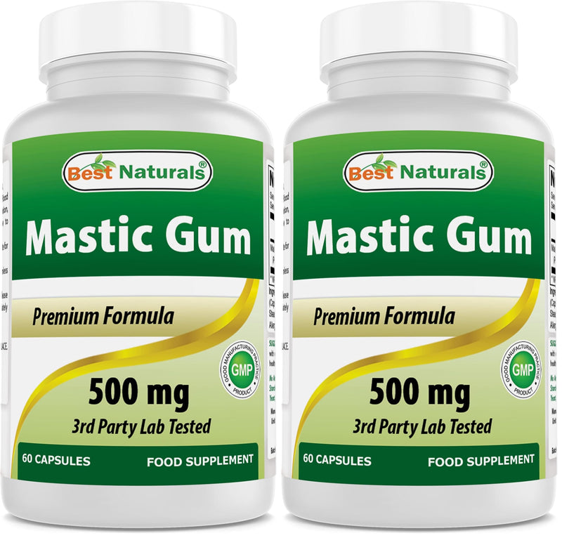 Best Naturals Mastic Gum 500 mg – 60 Capsules (Pack of 2)