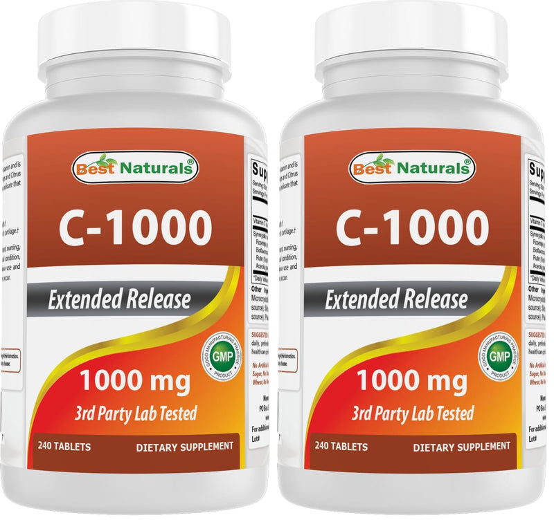 Best Naturals Vitamin C 1000 mg with Rose Hips – Berry (2 Pack)