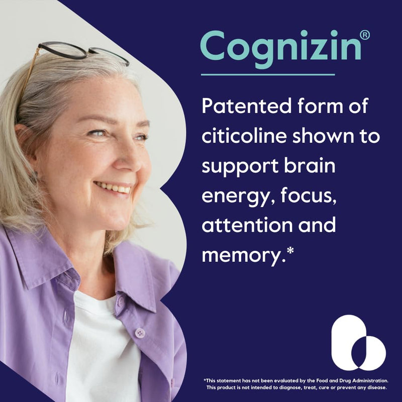 BESTVITE Cognizin Citicoline 500mg – 120 Vegetarian Capsules | Premium Nootropic