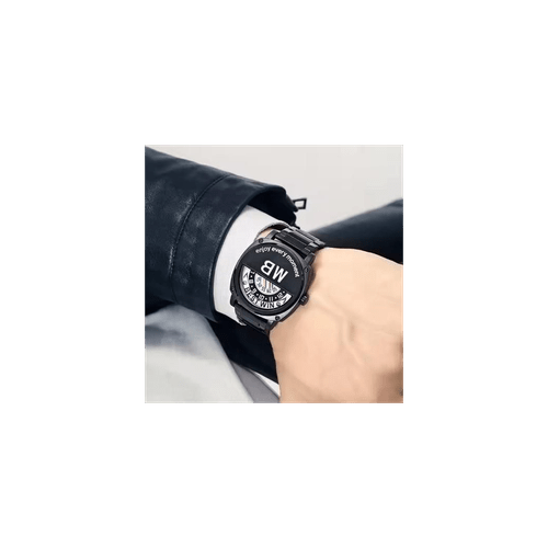 Bestwin Mens Fashion Dated Waterproof Black Bracelets Watch 919H - InStock
