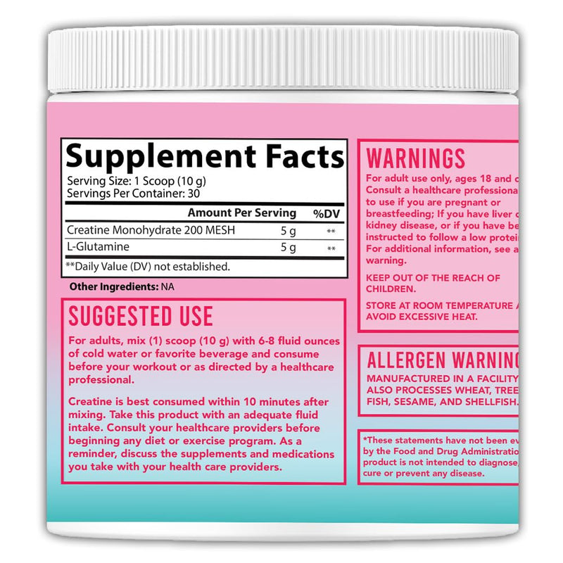 Better Booty Glute Scoop – 2-in-1 Creatine + Glutamine for Women, Unflavored (300g)