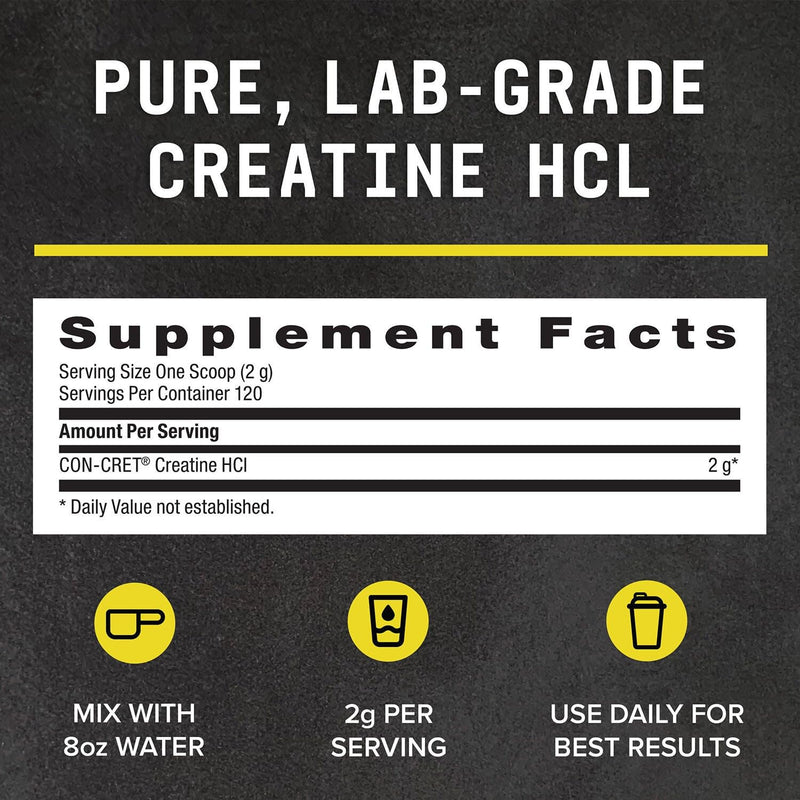 BEYOND RAW Creatine HCl Powder – Lab-Grade, Ultra-Concentrated for Strength & Performance | 120 Servings
