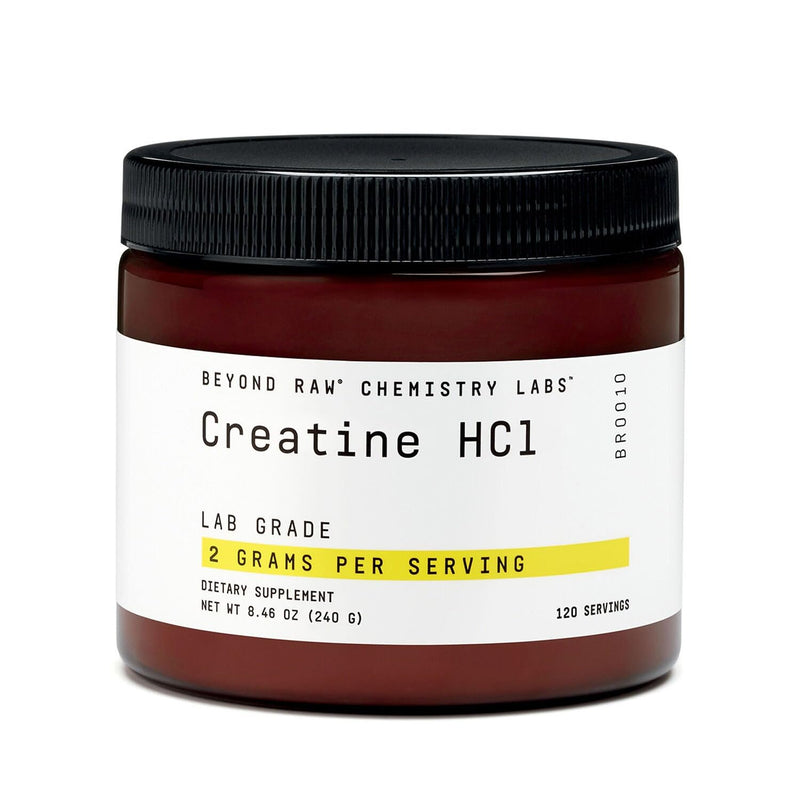 BEYOND RAW Creatine HCl Powder – Lab-Grade, Ultra-Concentrated for Strength & Performance | 120 Servings