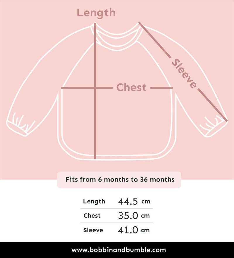 Long Sleeved Baby Bib - Safari Animals