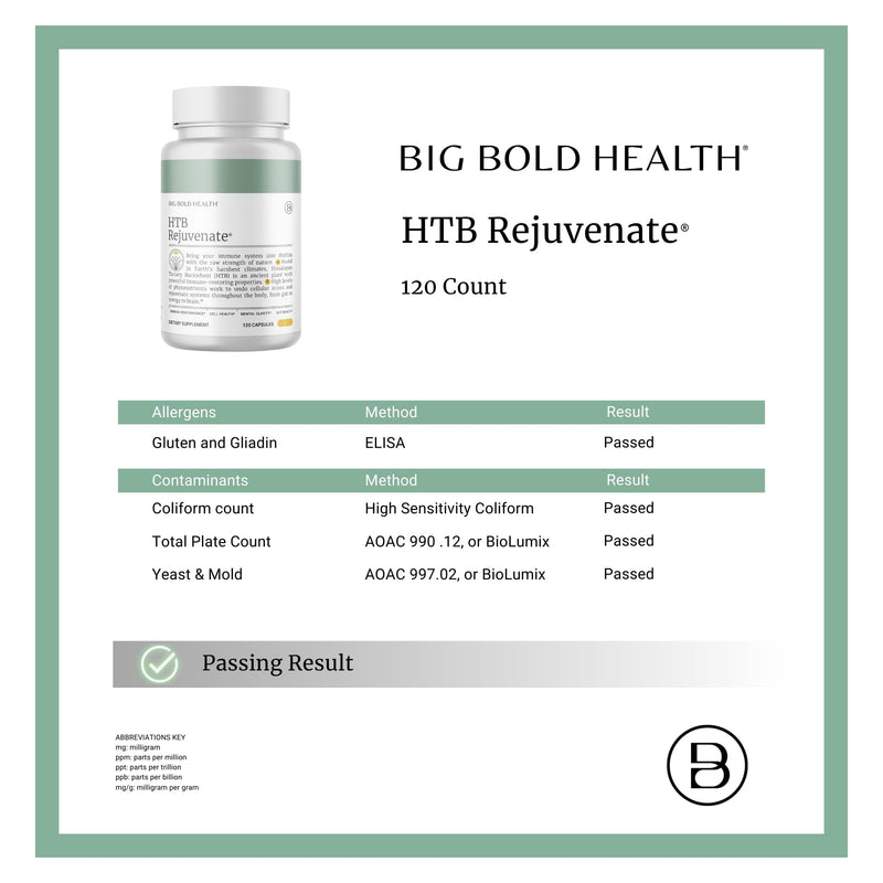 BIG BOLD HEALTH HTB Immune Rejuvenate – Polyphenol Immune Support with Himalayan Tartary Buckwheat, 120 Vegetarian Capsules