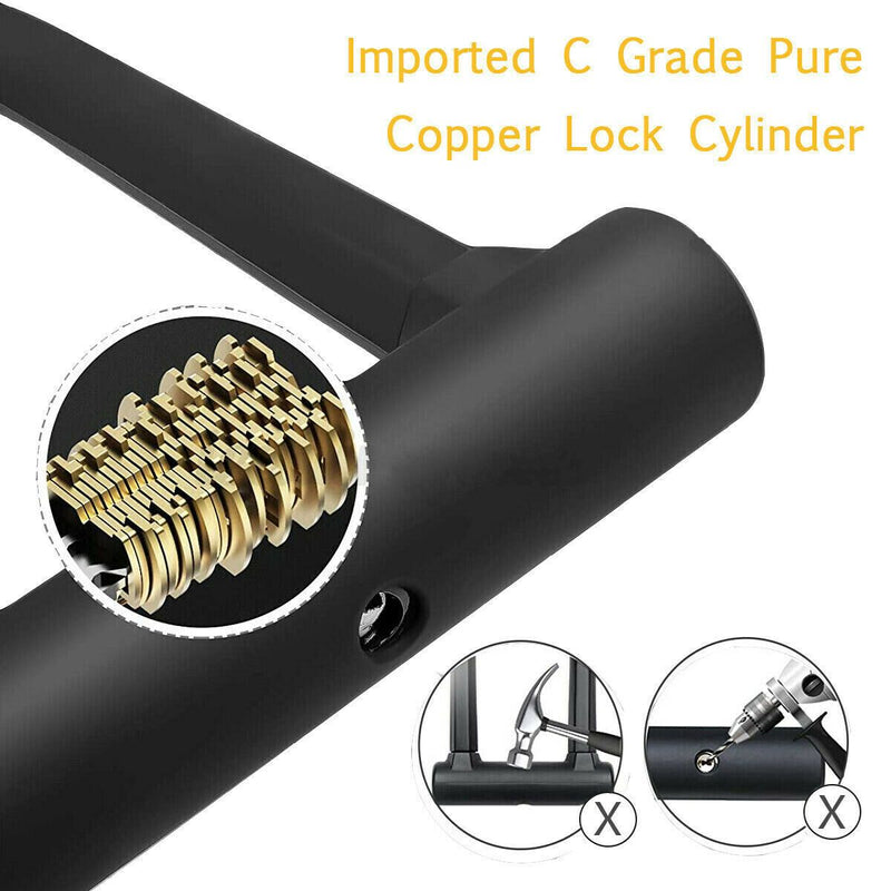 Bike D/U Lock Heavy Duty Bicycle Motorbike Motorcycle Scooter Vehicle Security - InStock