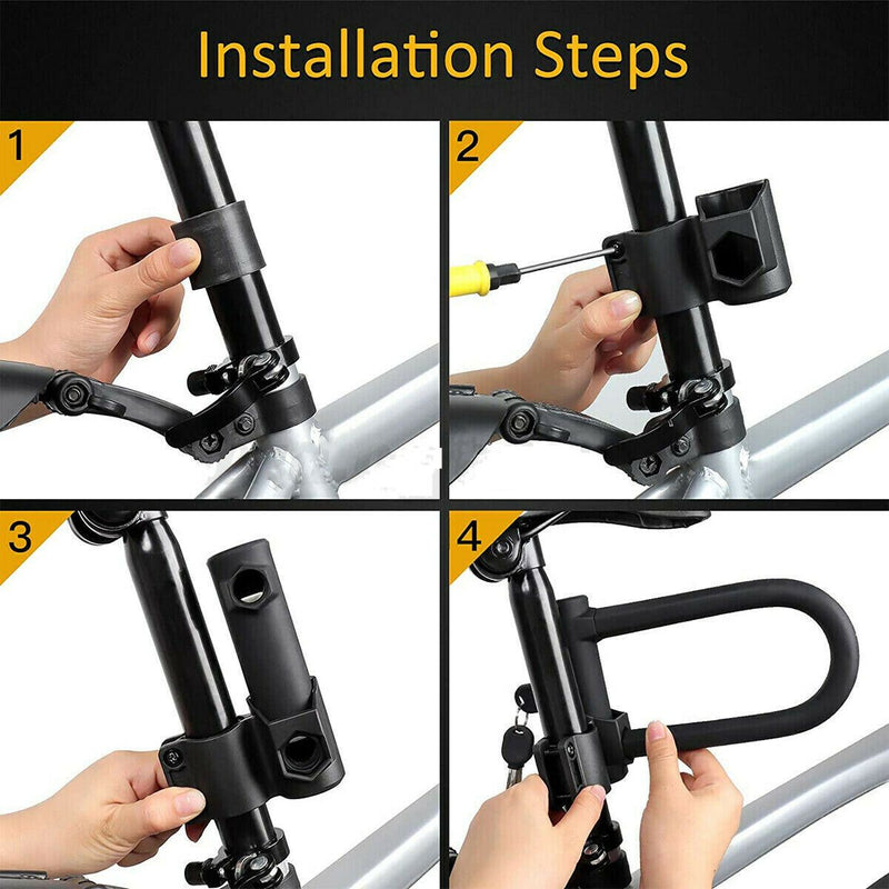 Bike D/U Lock Heavy Duty Bicycle Motorbike Motorcycle Scooter Vehicle Security - InStock