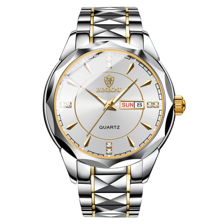 BINBONG B5552 Luminous Multifunctional Business Calendar Quartz Watch - InStock