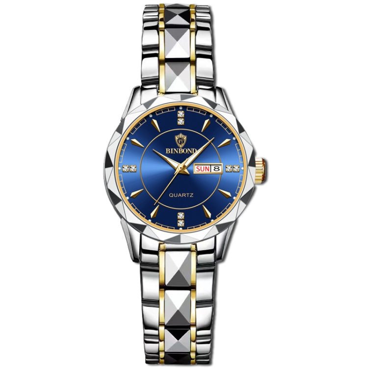 BINBONG B5552 Luminous Multifunctional Business Calendar Quartz Watch - InStock