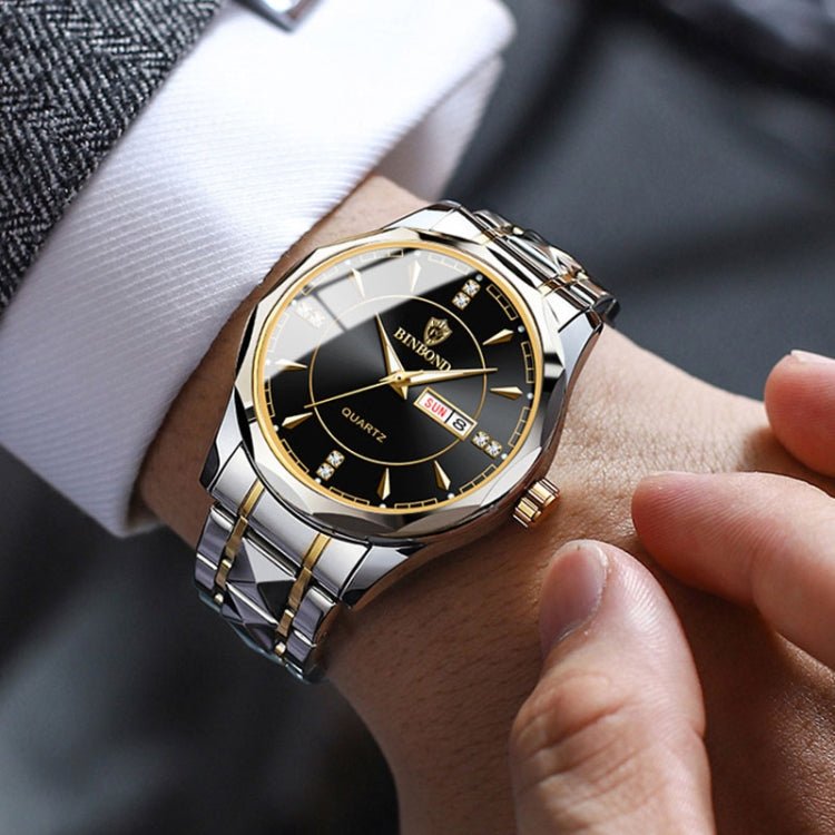 BINBONG B5552 Luminous Multifunctional Business Calendar Quartz Watch - InStock