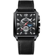 BINBONG B6575 Men Vintage Square Multifunctional Waterproof Luminous Quartz Watch, Black-Rose Gold-Black-Rose, Black-Black-Black-White, Black-Black-Black-Rose, Full Gold-Black, White-Black, Brown Leather-Rose Gold-Black, Black Leather-Rose Gold-Black... - InStock