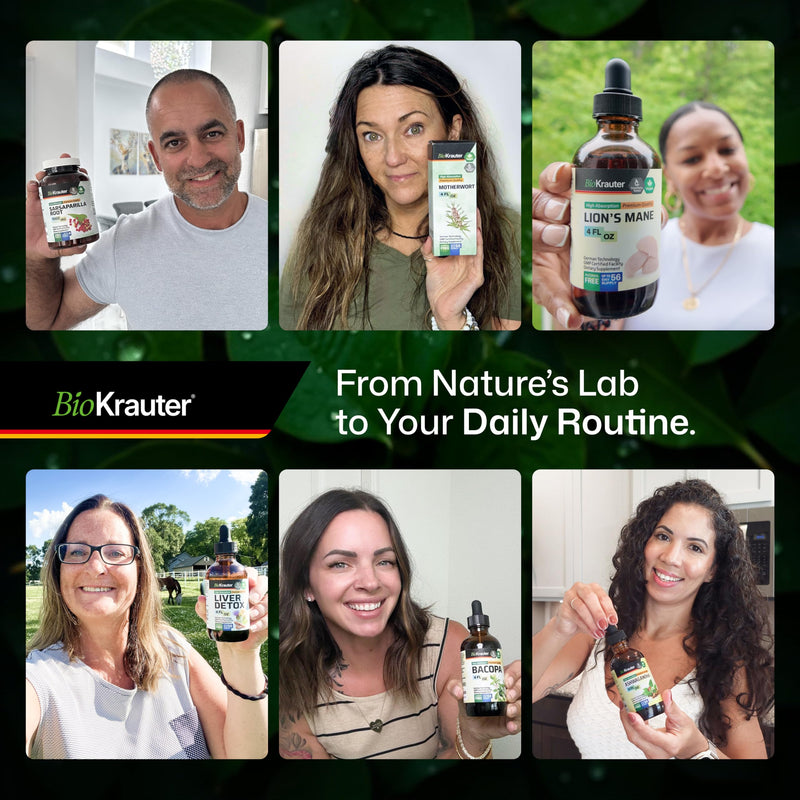 BIO KRAUTER Mullein Leaf Extract for Lungs 2 Fl. Oz - 28 Days of Supply - Pure Mullein Drops for Lung Cleanse & Detox - Vegan Respiratory Supplements - Non-GMO, No Sugar & Alcohol
