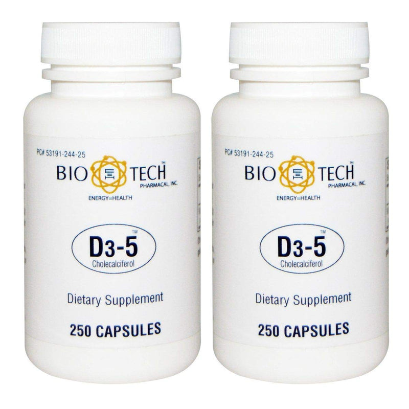 BioTech Pharmacal D3-5 5000 IU (500 Tablets) | Vitamin D3 Supplement