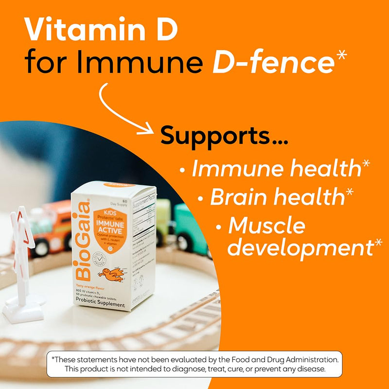 BioGaia Immune Active Kids | Probiotic + Vitamin D for Ages 3+