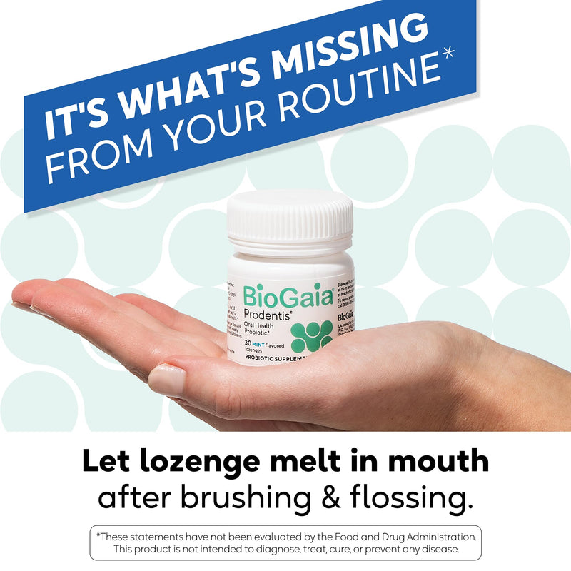 BioGaia Prodentis 3-Pack | Dental Probiotic Lozenges for Healthy Gums & Teeth | Mint Flavor | 90 Day Supply