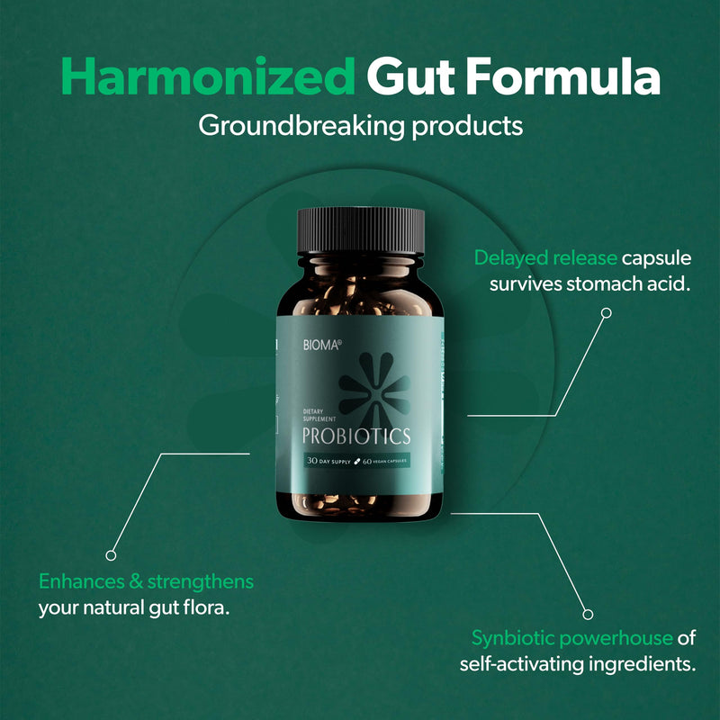 BIOMA Probiotics | Digestive Health & Gut Support | Vegan & Gluten Free
