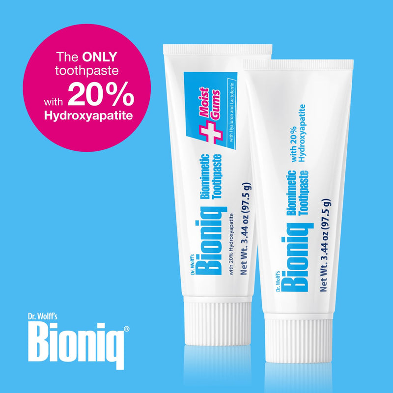 Bioniq Plus Biomimetic Toothpaste — 20% Hydroxyapatite, 3.44 oz (Pack of 3) | Clinically Tested | Fluoride & SLS Free