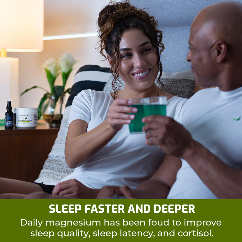 BIOptimizers Sleep Breakthrough 2.0 – Melatonin-Free Sleep Support Powder (Blue Berry Dreams)