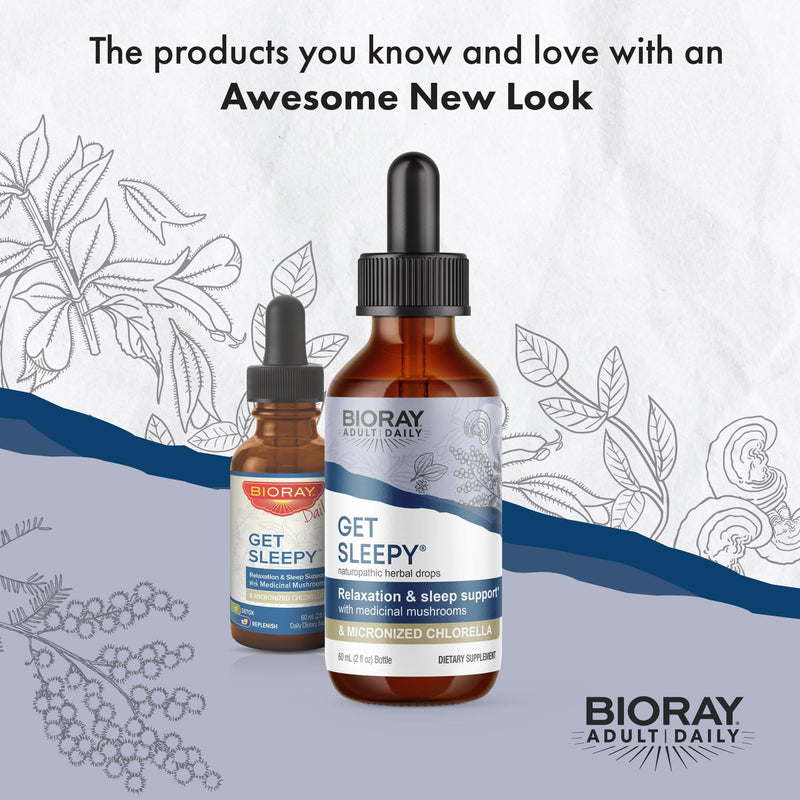 BIORAY Daily Get Sleepy – Sleep Support Liquid with Medicinal Mushrooms & Micronized Chlorella