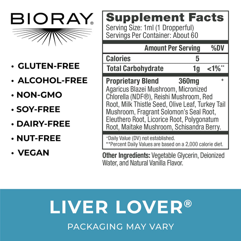 BIORAY Daily Liver Lover – Liver & Adrenal Support (2 oz)