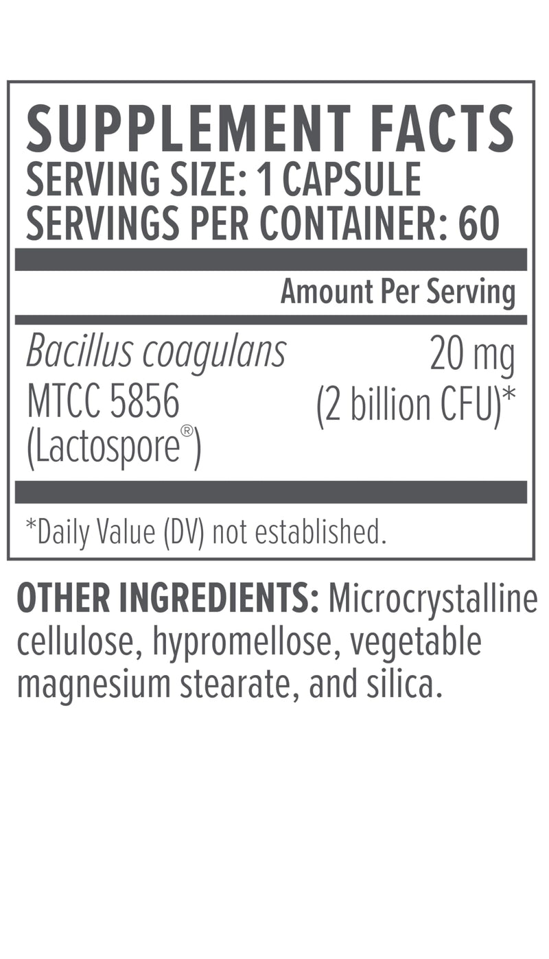 Biote Nutraceuticals Bacillus Coagulans – Gut & Digestive Health (60 Capsules)