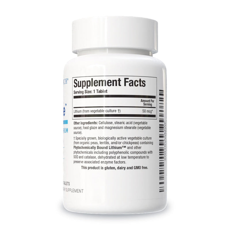 Biotics Research Li Zyme 50 mcg Lithium – Whole-Food, Phytochemically Bound, Highly Bioavailable – Brain Function, Memory & Mood Support (Pack of 2, 100 Tablets)