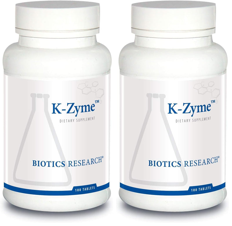 Biotics Research K Zyme Potassium 99 mg – 100 Tablets (Pack of 2) | Supports Cardiovascular Function & Electrolyte Balance