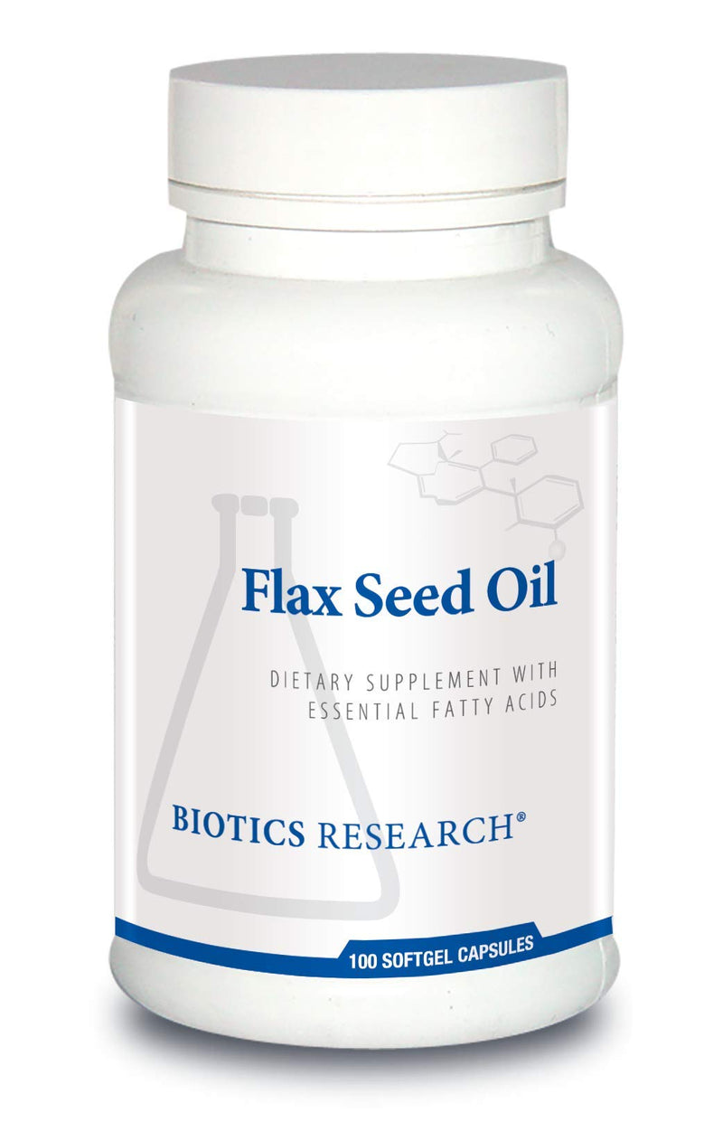 Biotics Research Flax Seed Oil – 1000 mg per Capsule, Cold-Pressed, Organic Flax Seed, 100 Softgels, Heart Health