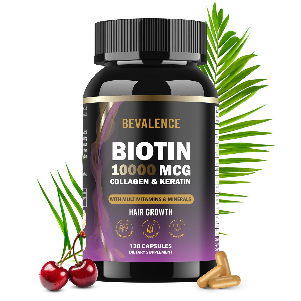Biotin 10,000MCG Hair Growth Support – Collagen & Keratin – Hair Skin ...