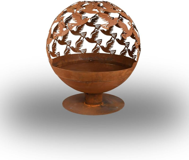 64cm Bird Design Fire Pit Globe with 360° Flame View