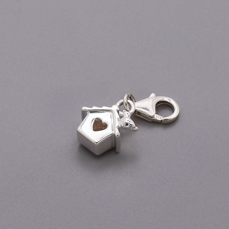 Bird House Silver Charm