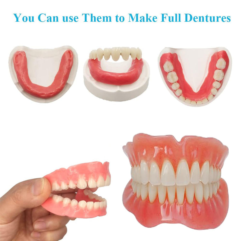 BJDTY DIY Denture Kit – Partial & Full Dentures with Tool Kit & Temporary Teeth