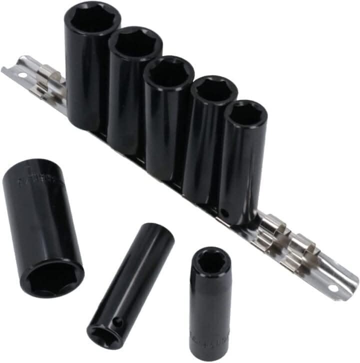 8pc 3/8" Drive Impact Socket Set SAE Imperial Deep impact socket 3/8" - 13/16"