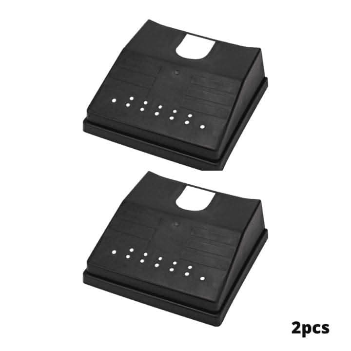 2x Plastic Drain Cover - Outside Black Gutter Drain Guard