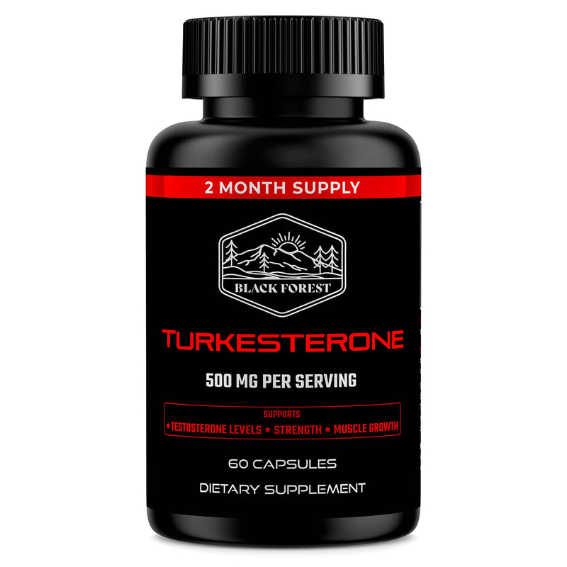 Black Forest Turkesterone 500mg Capsule – 2 Months Supply | Pure 95% Ajuga Turkestanica Extract