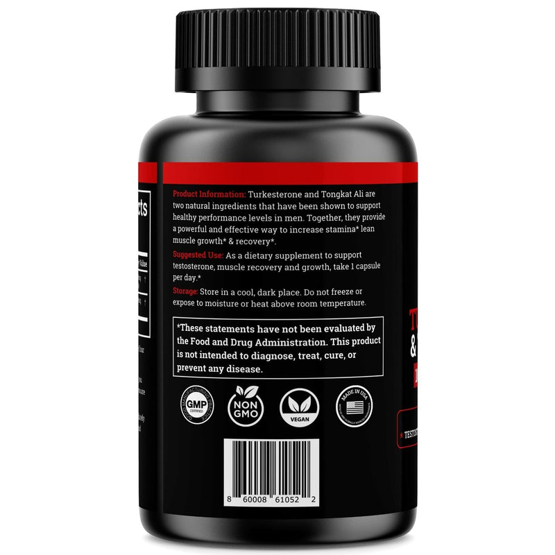 Black Forest Turkesterone Tongkat Ali Supplement 1000mg per Serving | Strength & Energy for Men