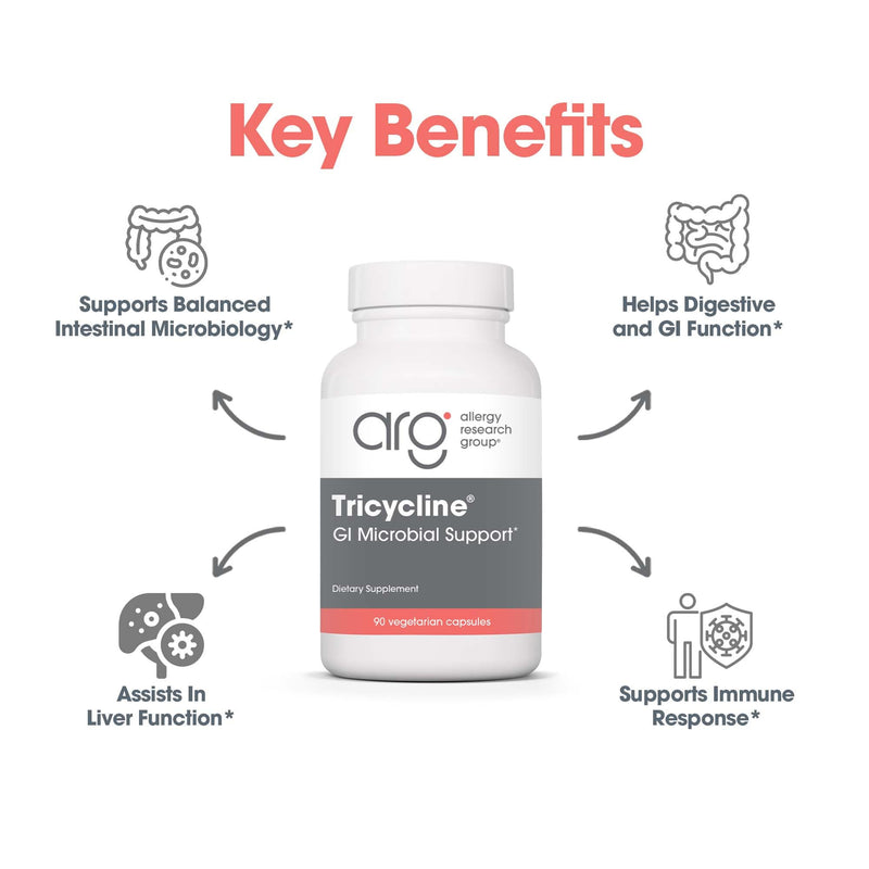 Tricycline GI Balancers – Allergy Research Group (90 Count) – Gluten Free & Vegetarian