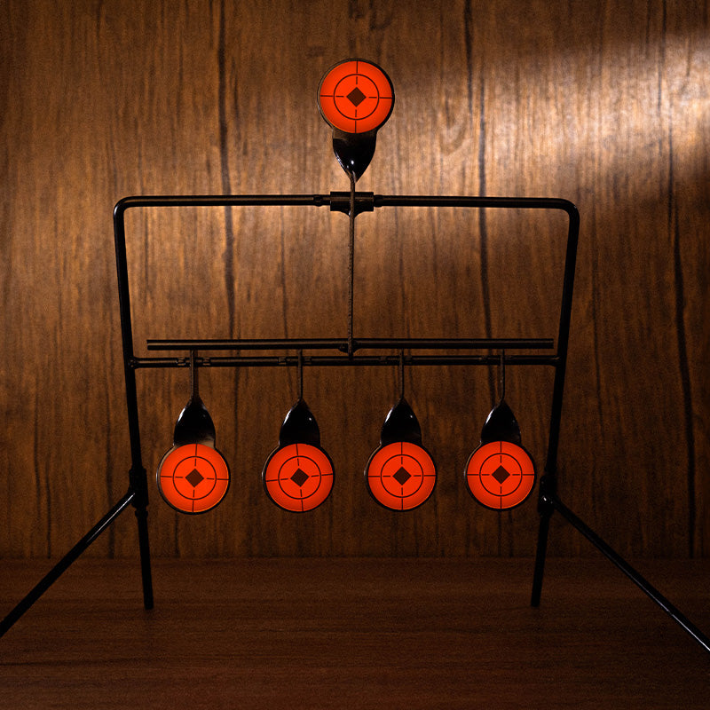 Gallery Swinging Auto Reset Metal Target Set Black 36cm