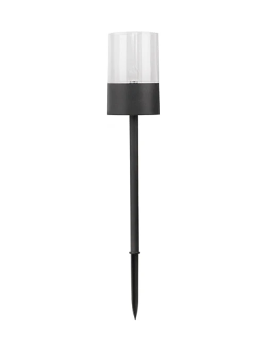 4 Pack Black Solar Ground Spike Pathway Lights 40cm