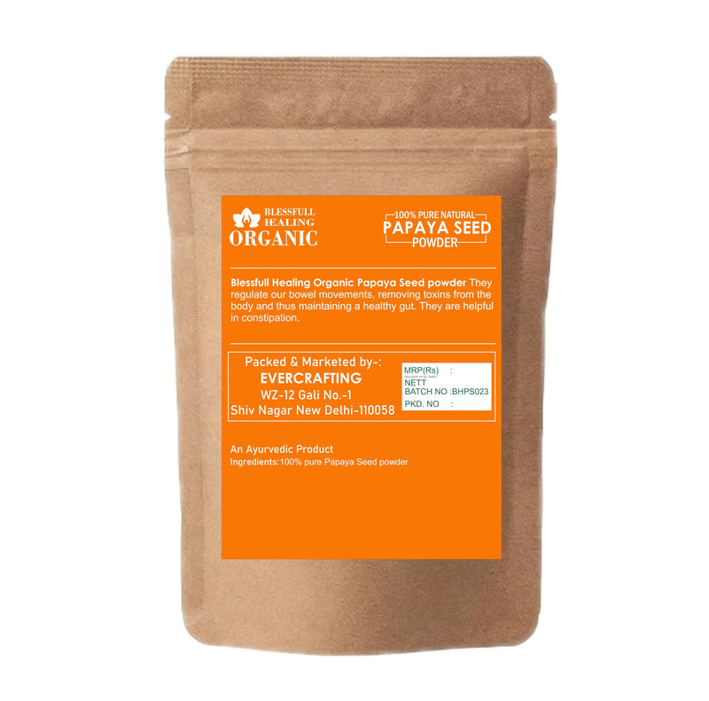 Blessfull Healing Organic Papaya Seed Powder - 200g | 100% Pure & Natural