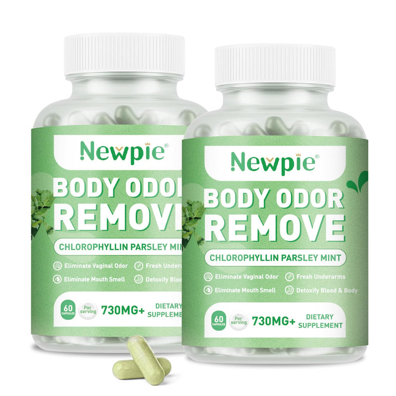 Blltzzz Body Deodorizing Supplement | Chlorophyll Capsules for Body Odor, Fresh Breath & Gut Odor Control – Vegan, Gluten Free, 60 Capsules (2)