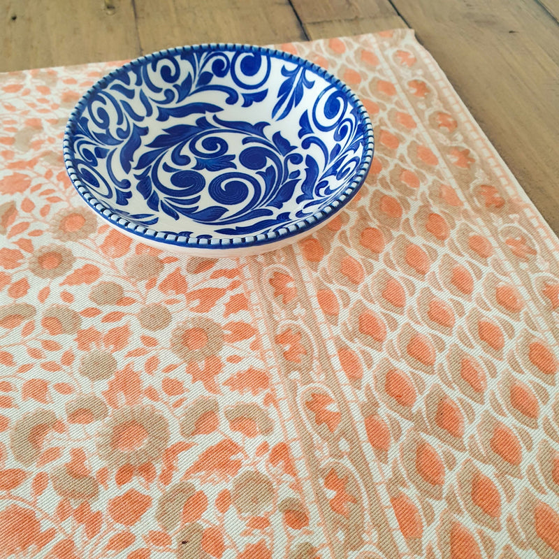 Block-printed organic cotton placemats (set of 2)