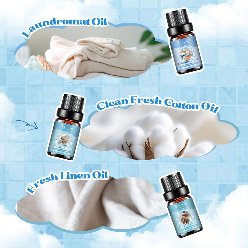 Clean Essential Oils for Laundry & Home Diffuser | Fresh Linen, Fresh Cotton